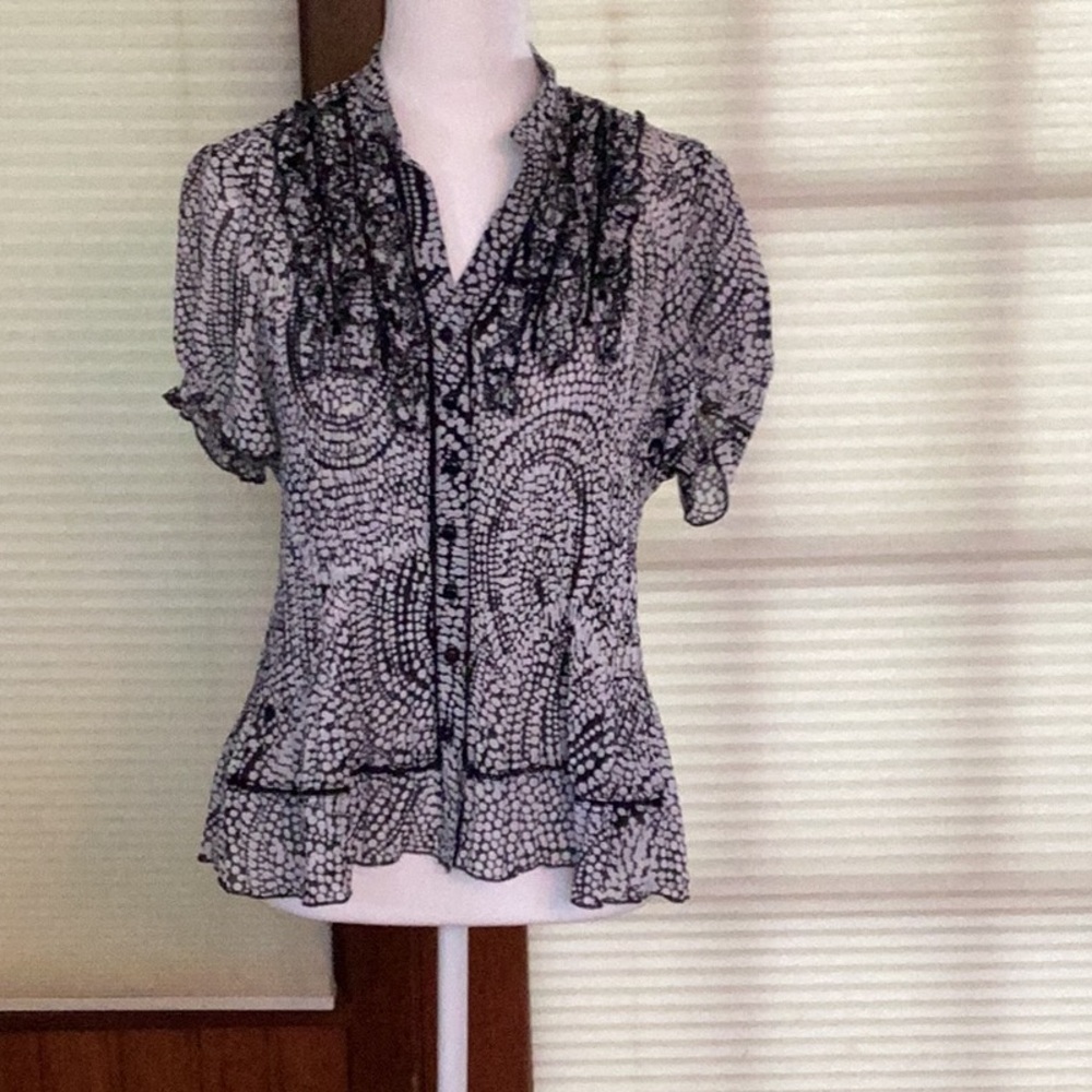 Ruffle front top